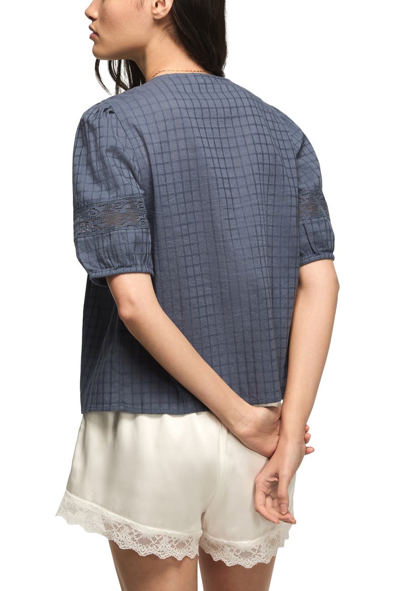 Smock Button-Up Top, Alternate, color, VINTAGE INDIGO