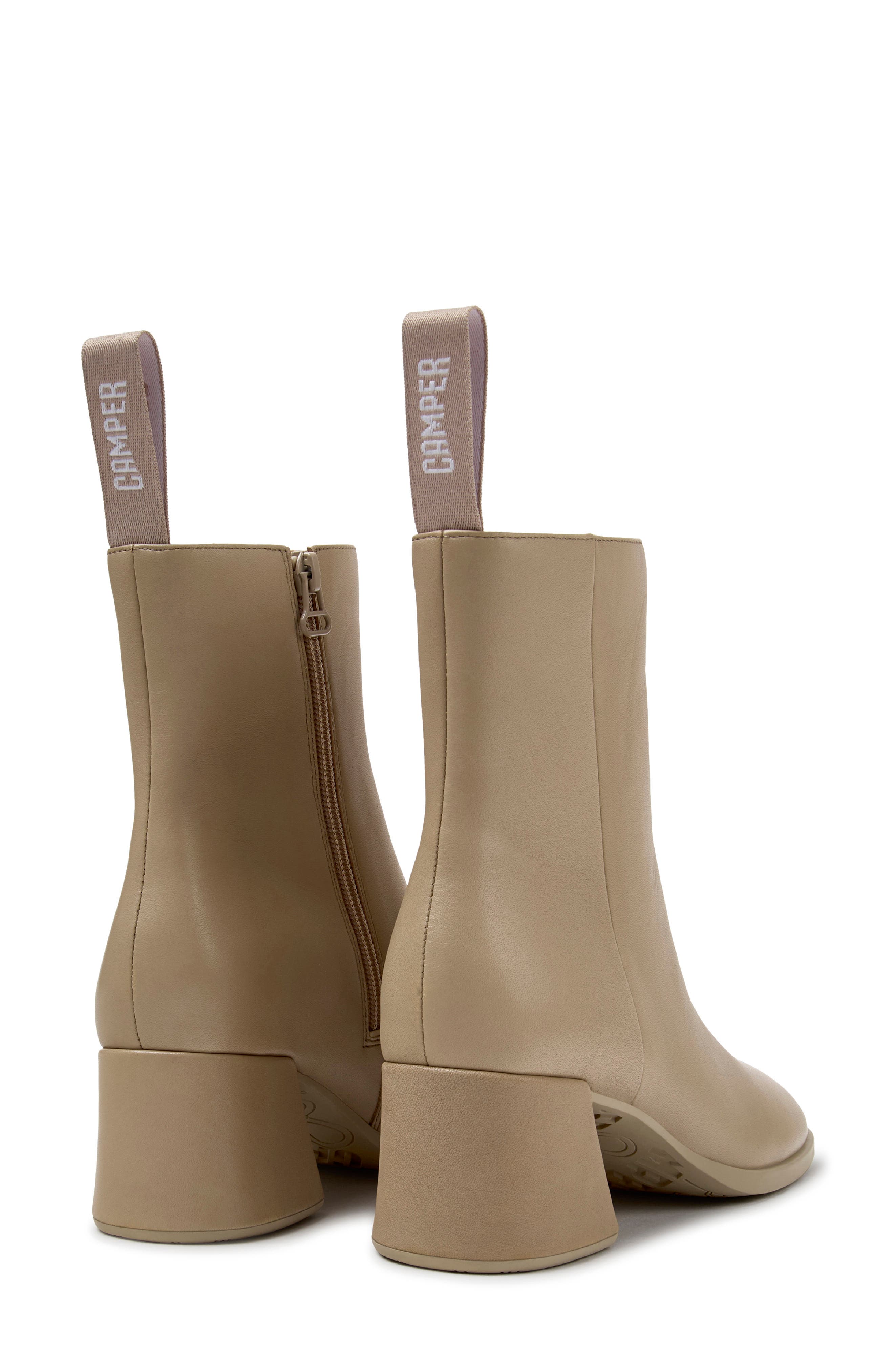 Kora Leather Bootie, Alternate, color, LIGHT BEIGE