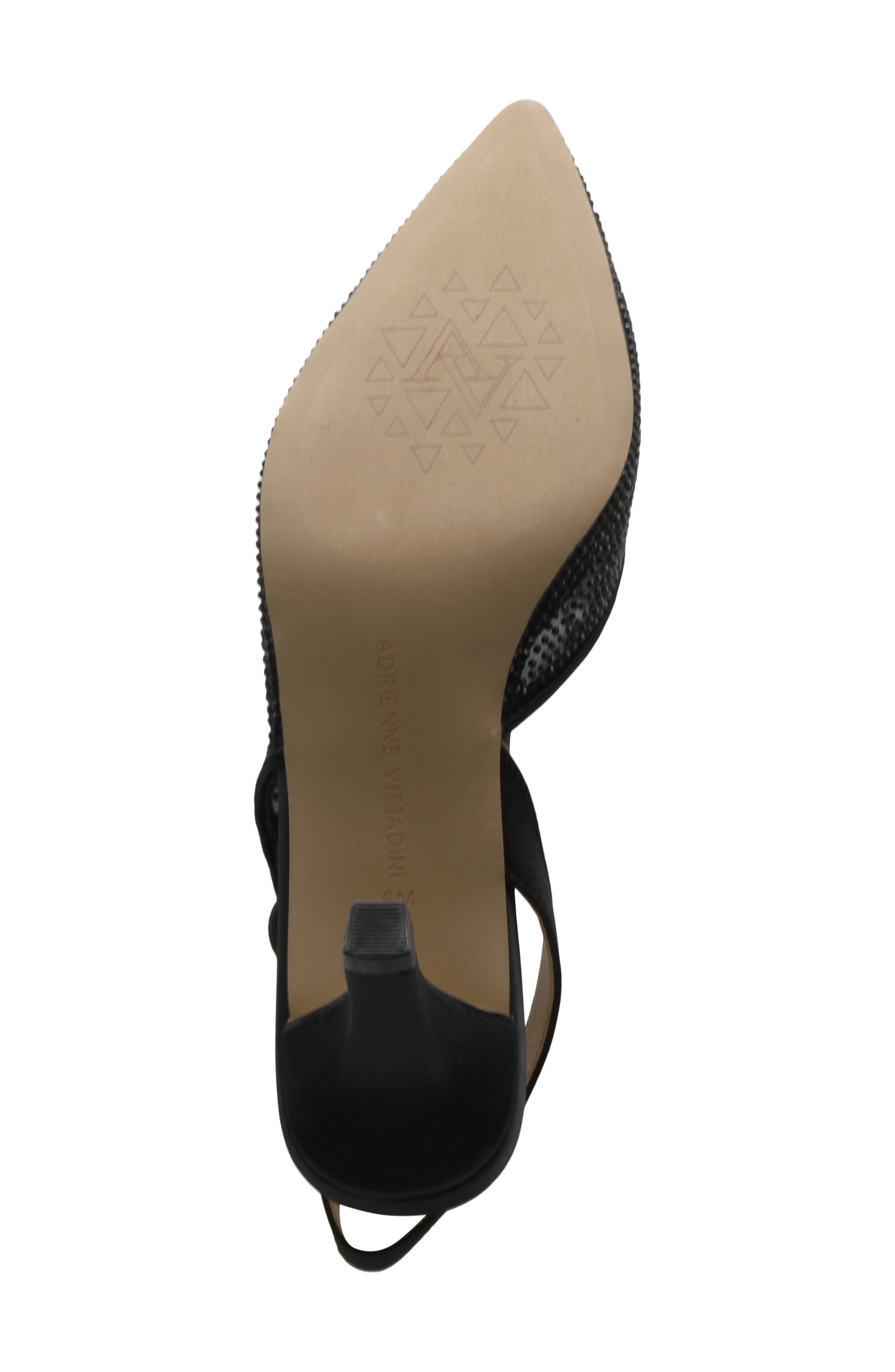 Adrienne Vittadini Piperrs Crystal Kitten Heel Slingback Pump, Alternate, color, Black Sparkle