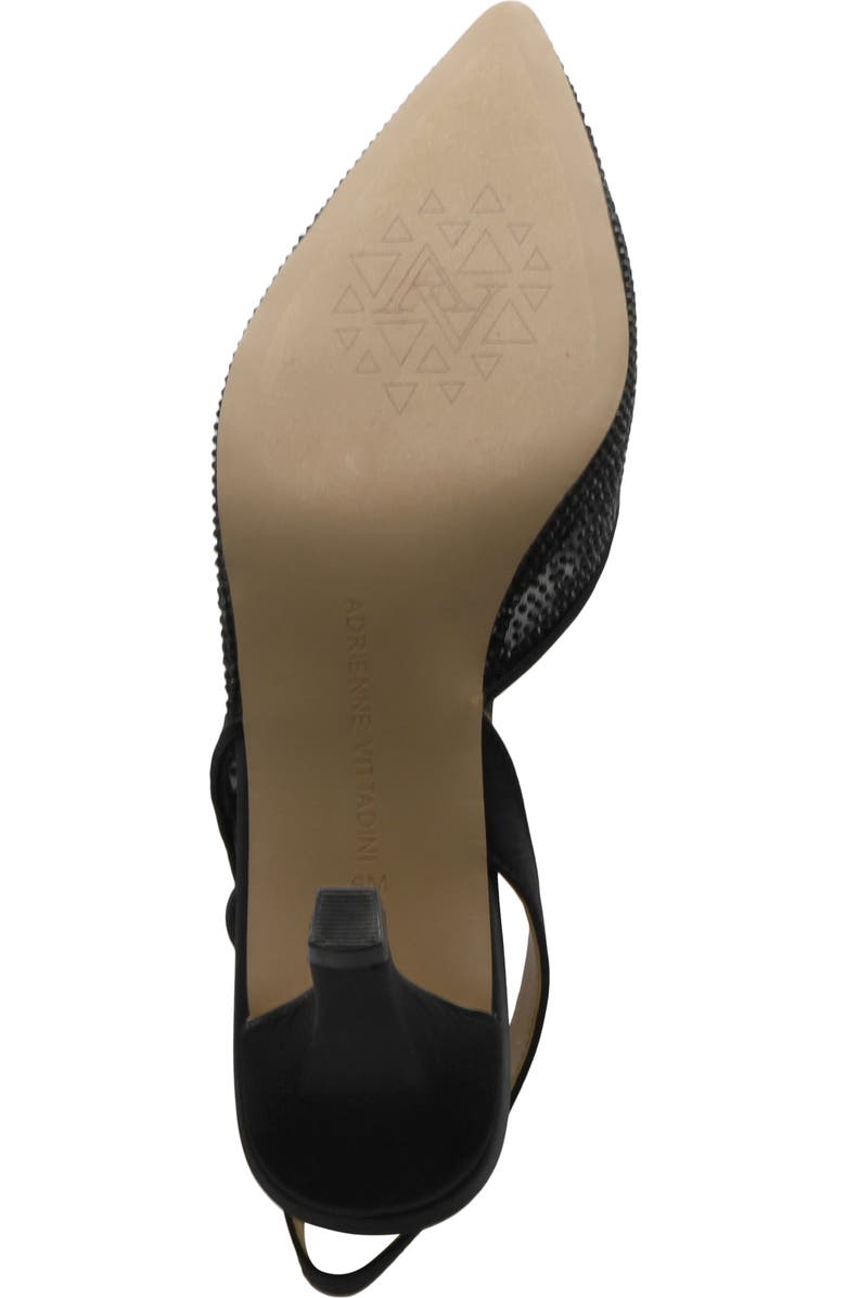 Adrienne Vittadini Piperrs Crystal Kitten Heel Slingback Pump, Alternate, color, Black Sparkle