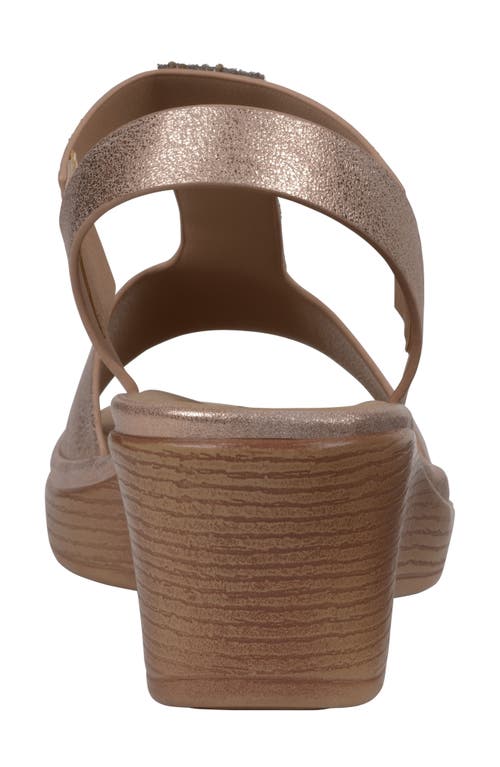 Gc Shoes Elissa Wedge Sandal In Rose Gold