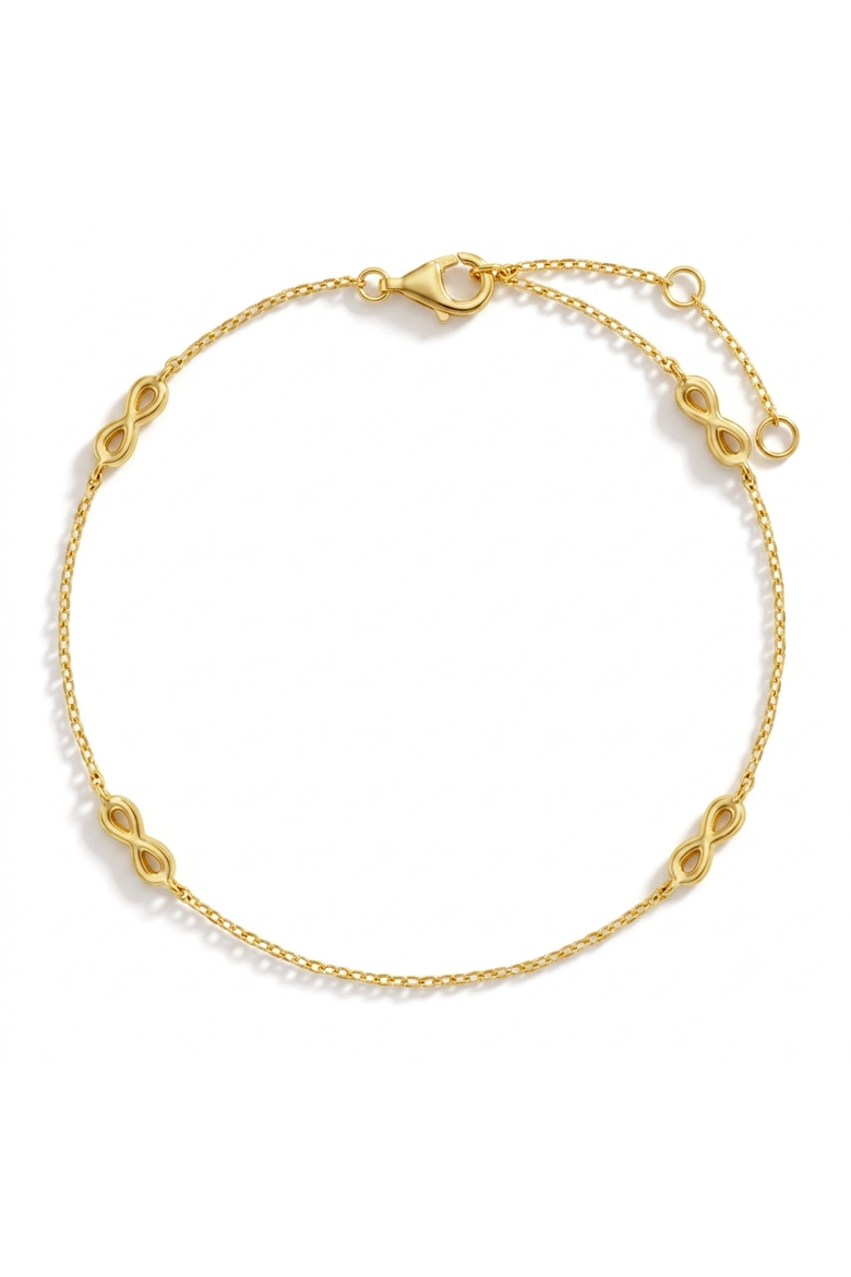 Infinity Girls Plated Bracelet, Main, color, Gold