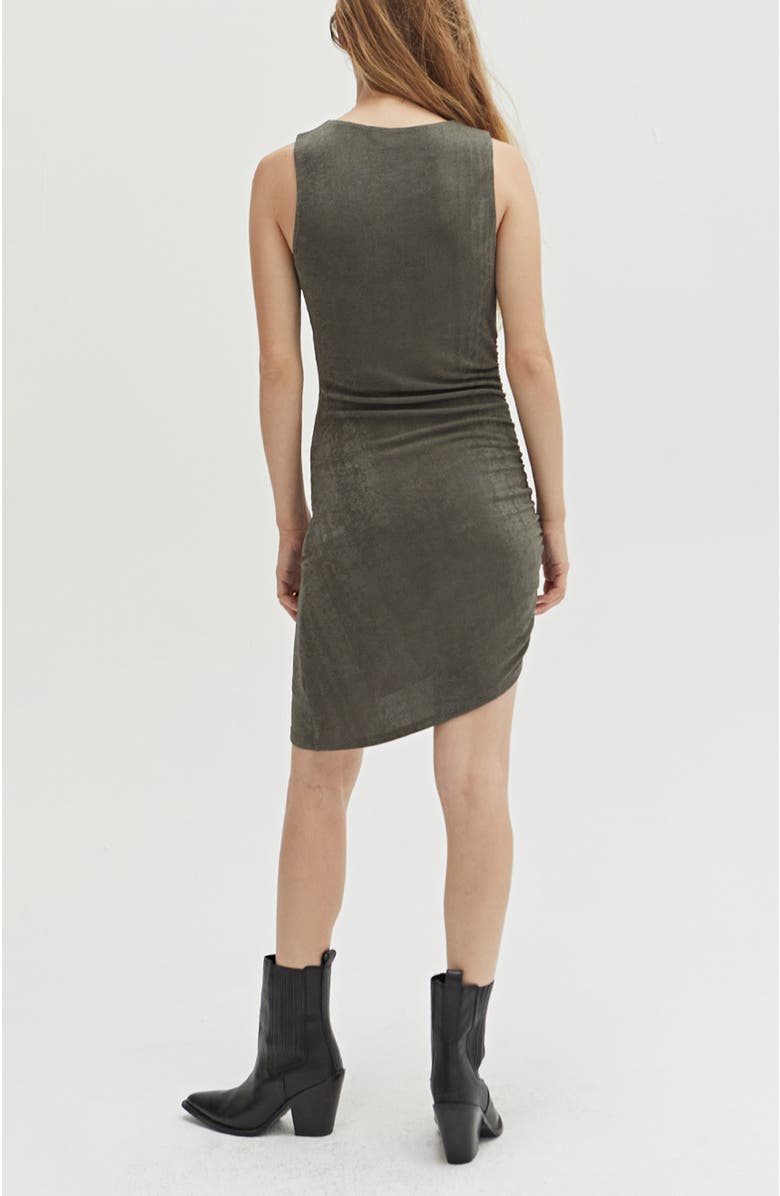 CRESCENT Asymmetric Hem Knit Mini Dress, Alternate, color, 