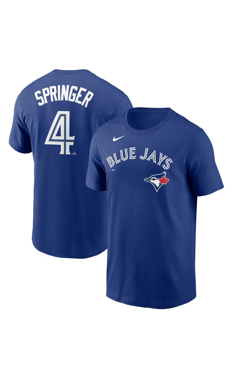 Nike Men's Nike George Springer Royal Toronto Blue Jays Name & Number T-Shirt, Main, color,