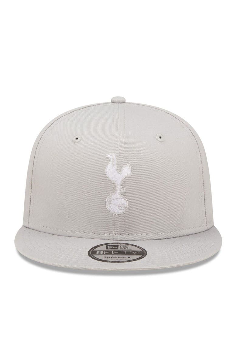 New Era Men's New Era Gray Tottenham Hotspur Logo 9FIFTY Snapback Hat, Alternate, color, 