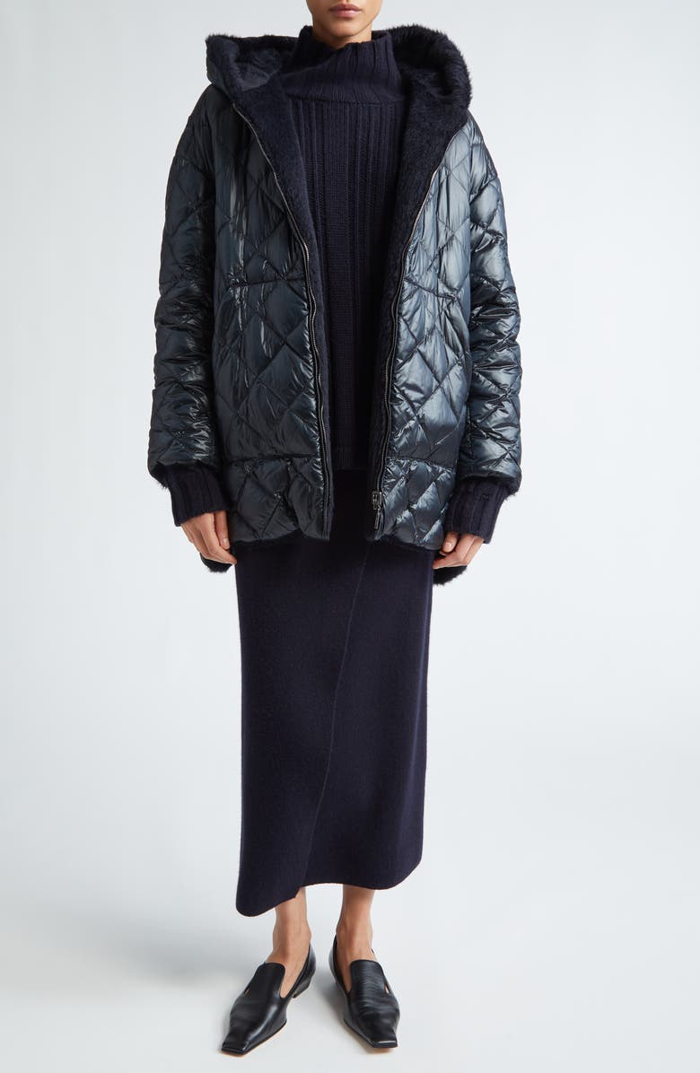 Max Mara Umbria Wool & Cashmere Sweater Skirt, Alternate, color, Ultramarine