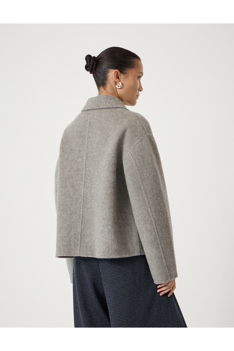 Pure Wool Double Faced Jacket, Alternate, color, Light Grey Marl