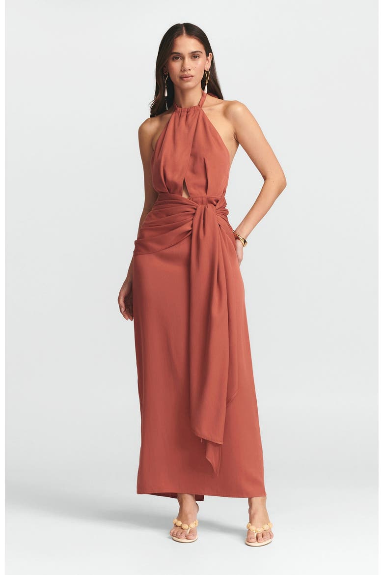Nessie Midi Dress, Main, color, Indian Red