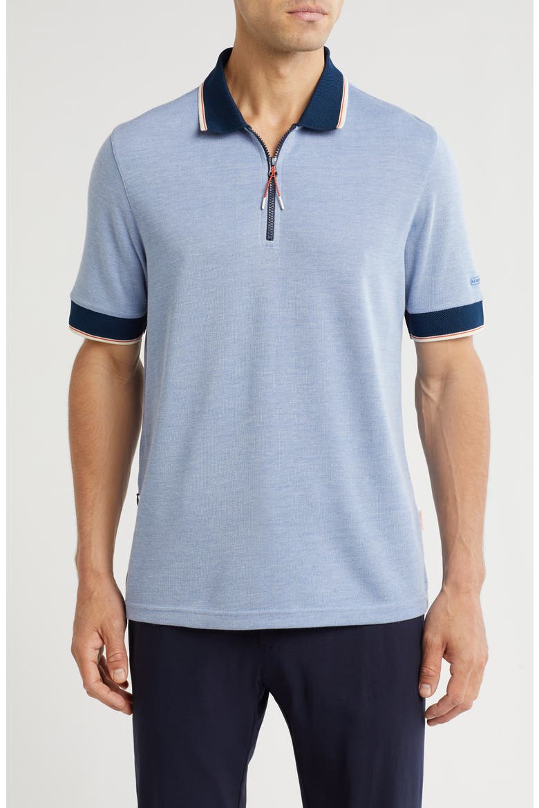 Eastgate Quarter Zip Polo, Main, color, BLUE