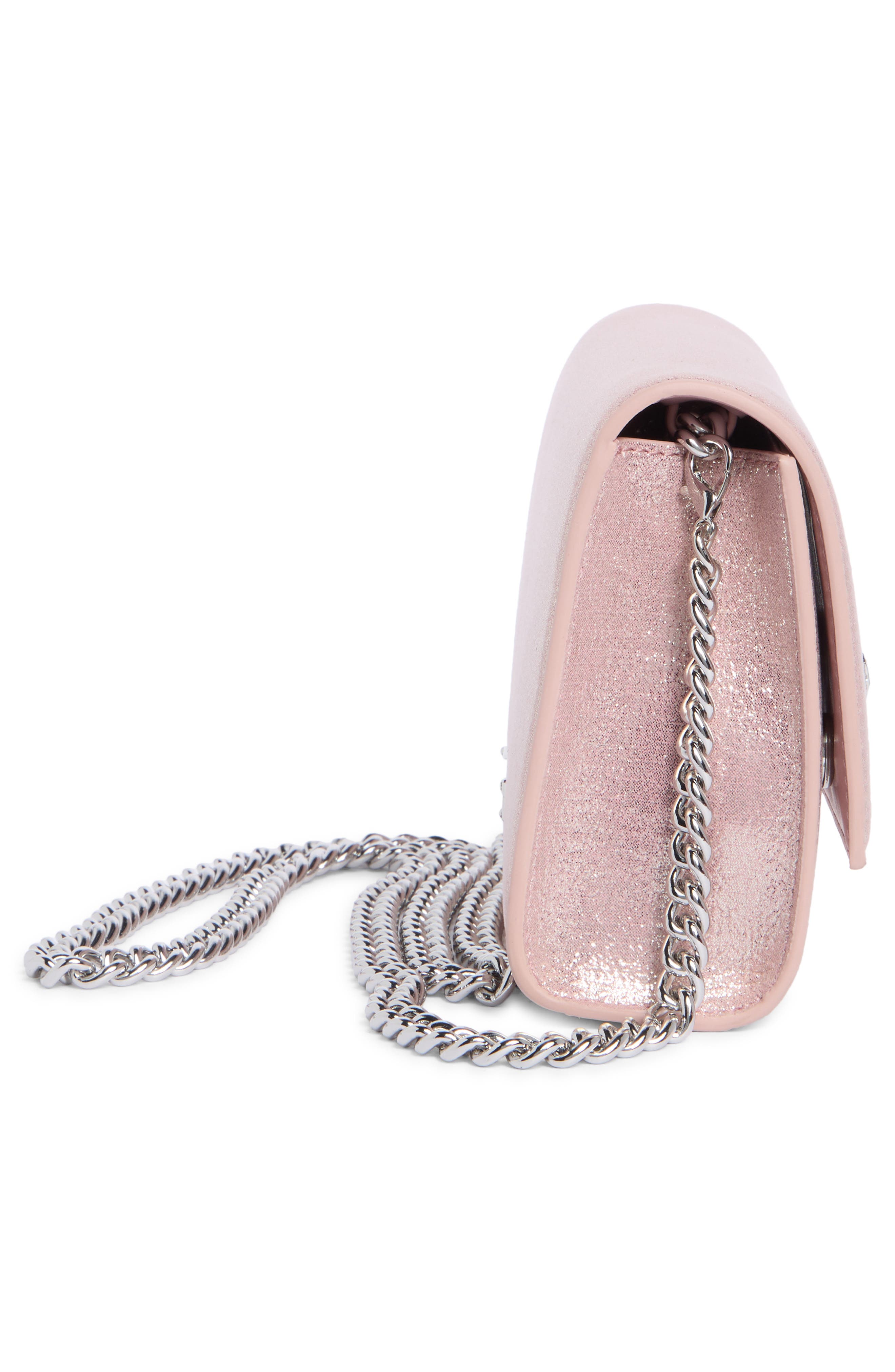 Kurt Geiger London Satin Clutch, Alternate, color, Pale Pink