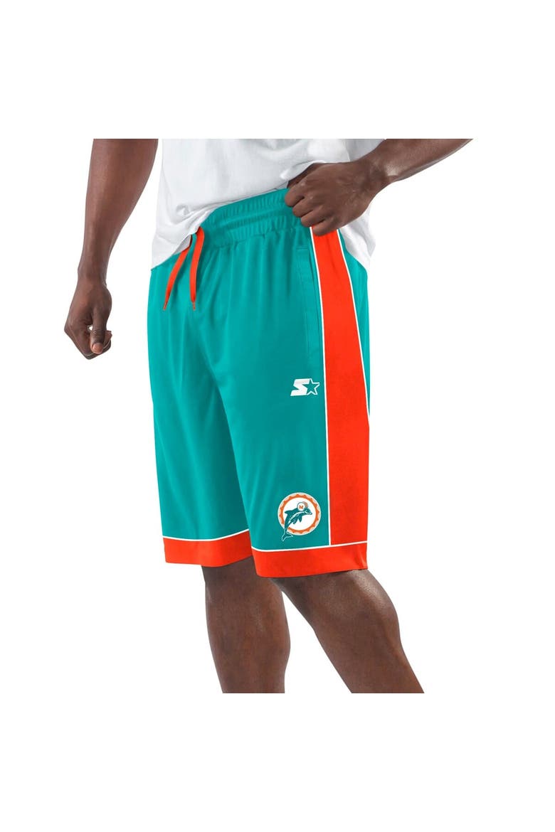 Men's Starter Aqua Miami Dolphins Throwback Fan Favorite Shorts, Alternate, color, Aqua