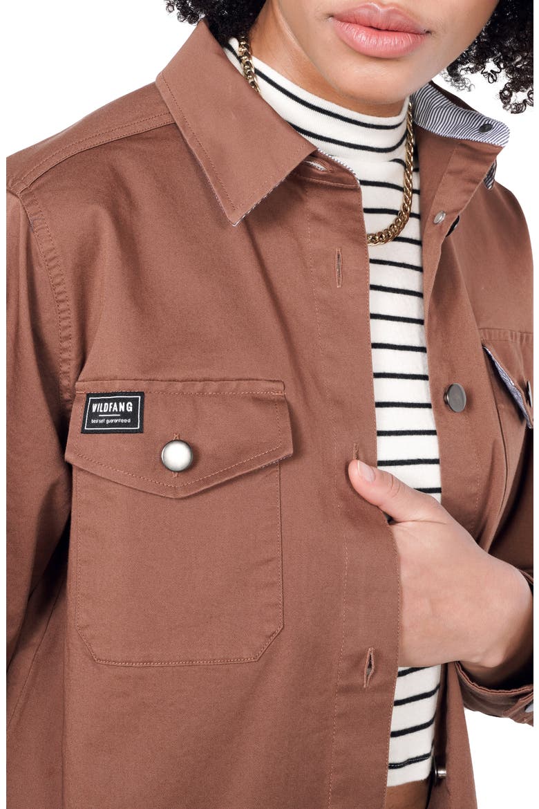 The Essential Lightweight Shirt Jacket, Alternate, color, COFFEE