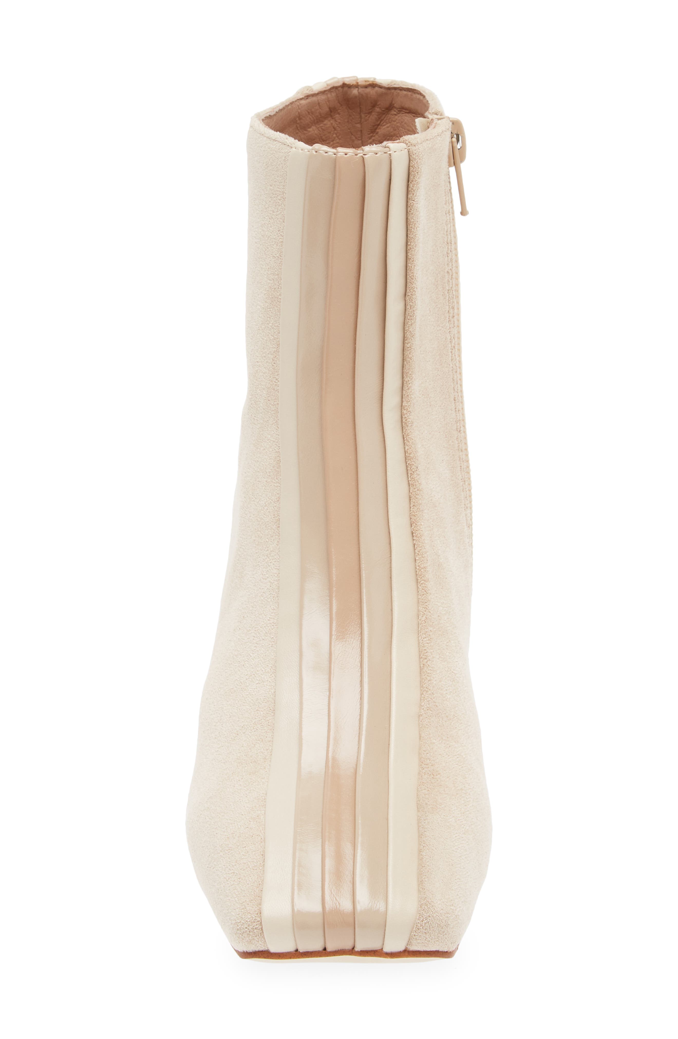 Peace Out Square Toe Bootie, Alternate, color, BEIGE SUEDE COMBO