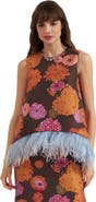 La DoubleJ La Scala Top With Feathers Jacquard Gyn Chocolate