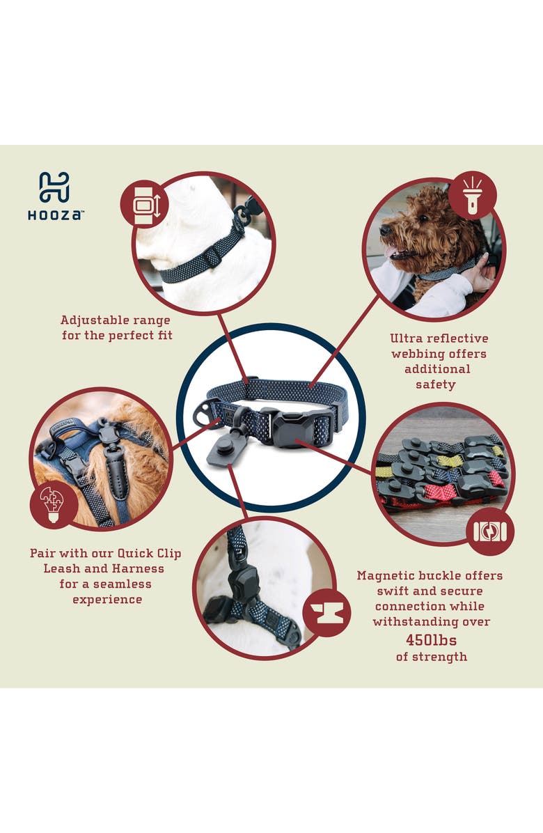 HOOZA Dog Collar Dog Outdoor Accessory, Alternate, color, Black