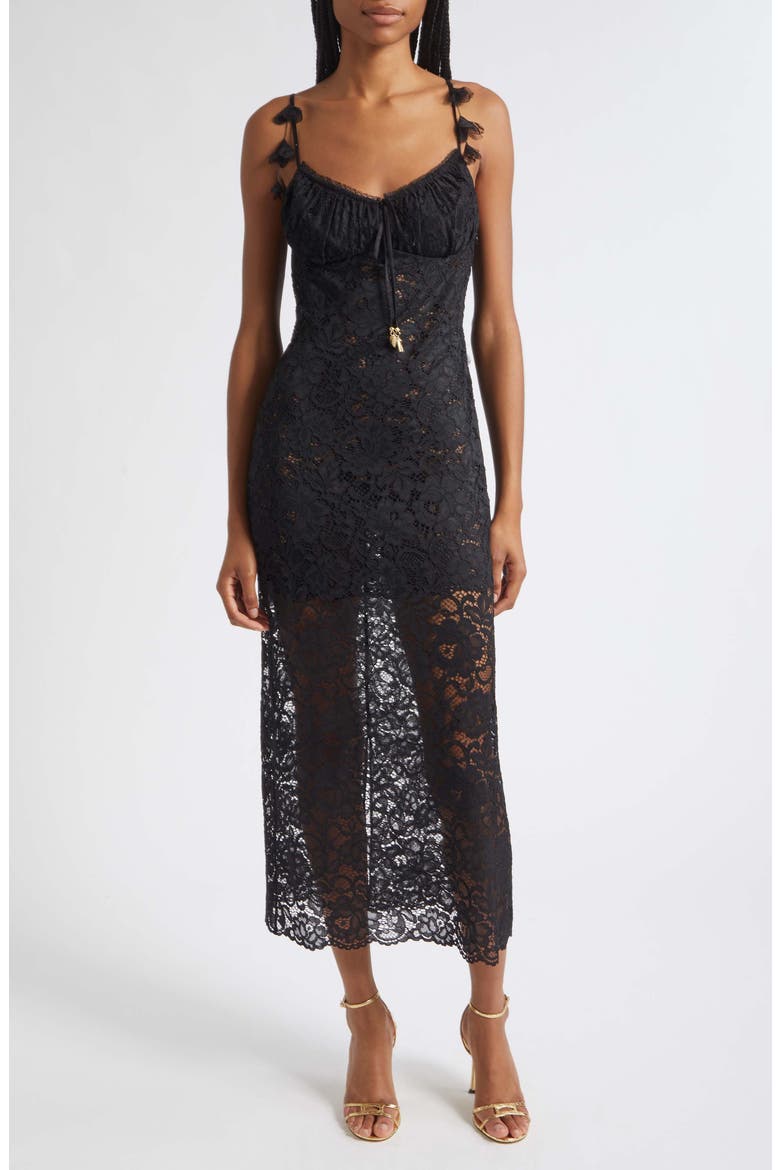 Taurus Rising Lace Midi Slipdress, Main, color, TAURUS RISING