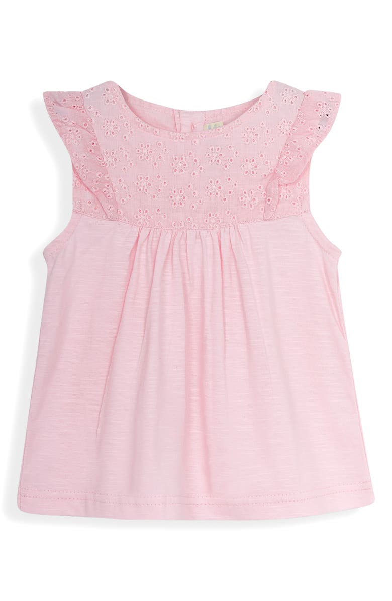 JOJO MAMAN BEBE Pretty Embroidered Top & Daisy Shorts Set, Alternate, color, Pink