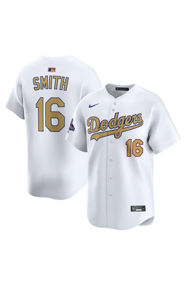 Nike Men's Nike Will Smith White Los Angeles Dodgers 2025 Gold Collection Limited Jersey, Alternate, color, 