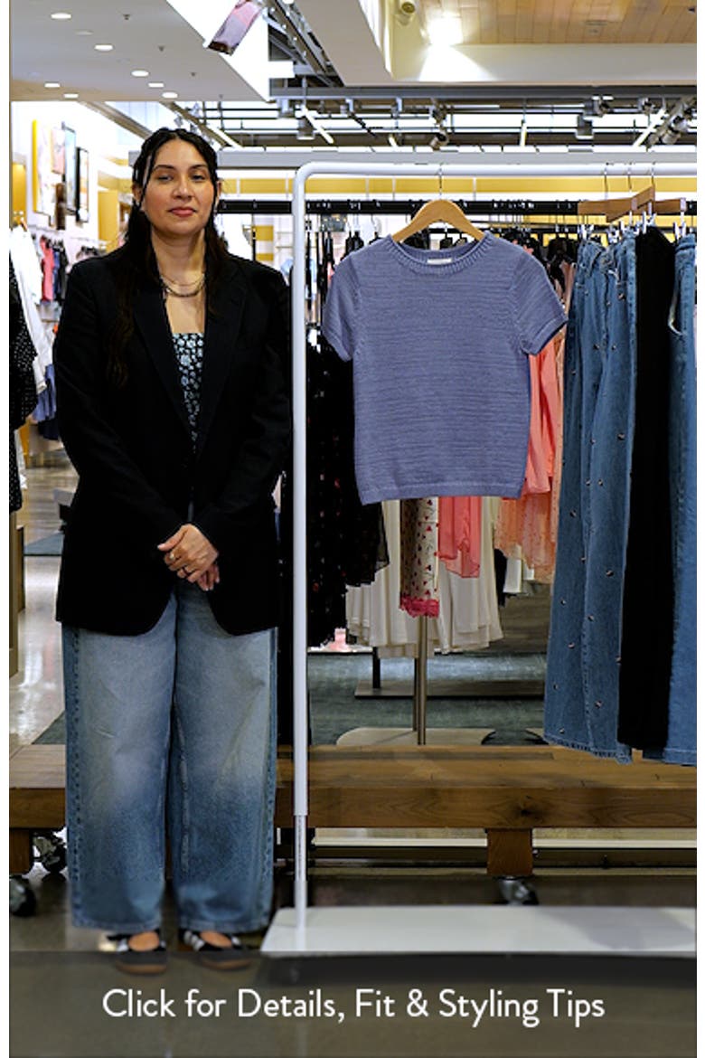 Short Sleeve Cotton Blend Sweater video
