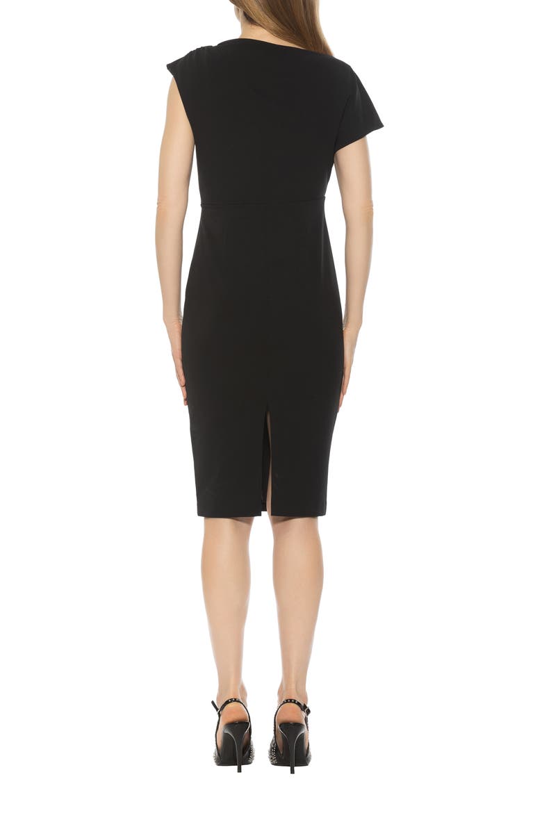 Althea Sheath Dress, Alternate, color, BLACK