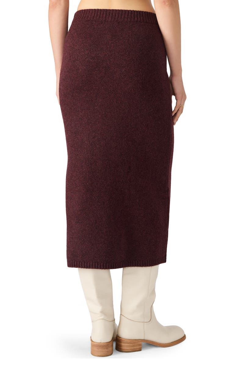 Steve Madden Remy Midi Sweater Skirt, Alternate, color, Wine