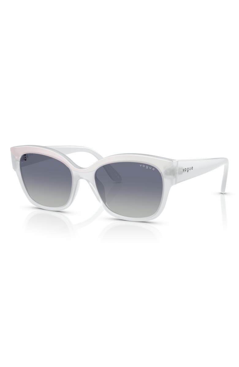 VOGUE 55mm Polarized Gradient Butterfly Sunglasses, Alternate, color, White