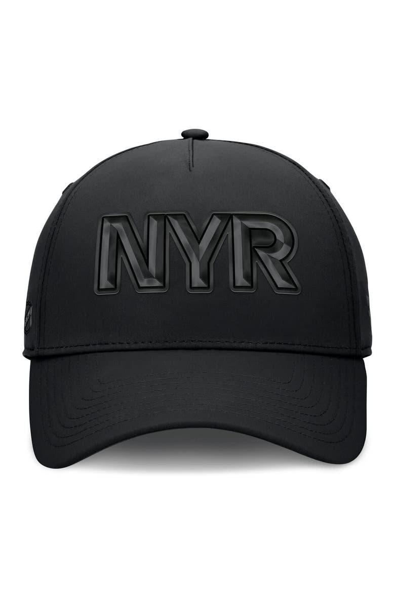 FANATICS Men's Fanatics Black New York Rangers Authentic Pro Road Team Code Flex Hat, Alternate, color, Black