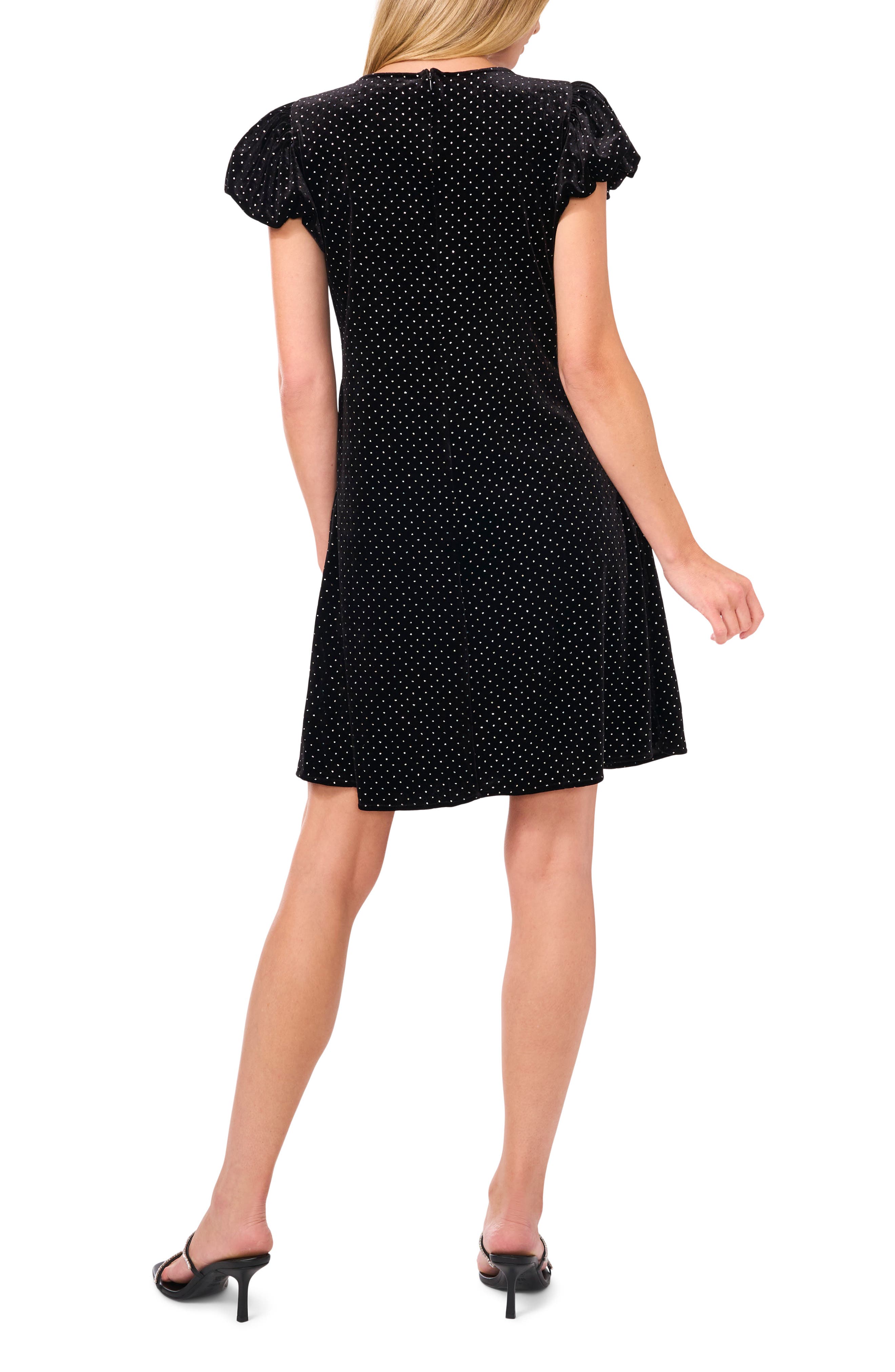 Velvet Bubble Sleeve Dress - image 2