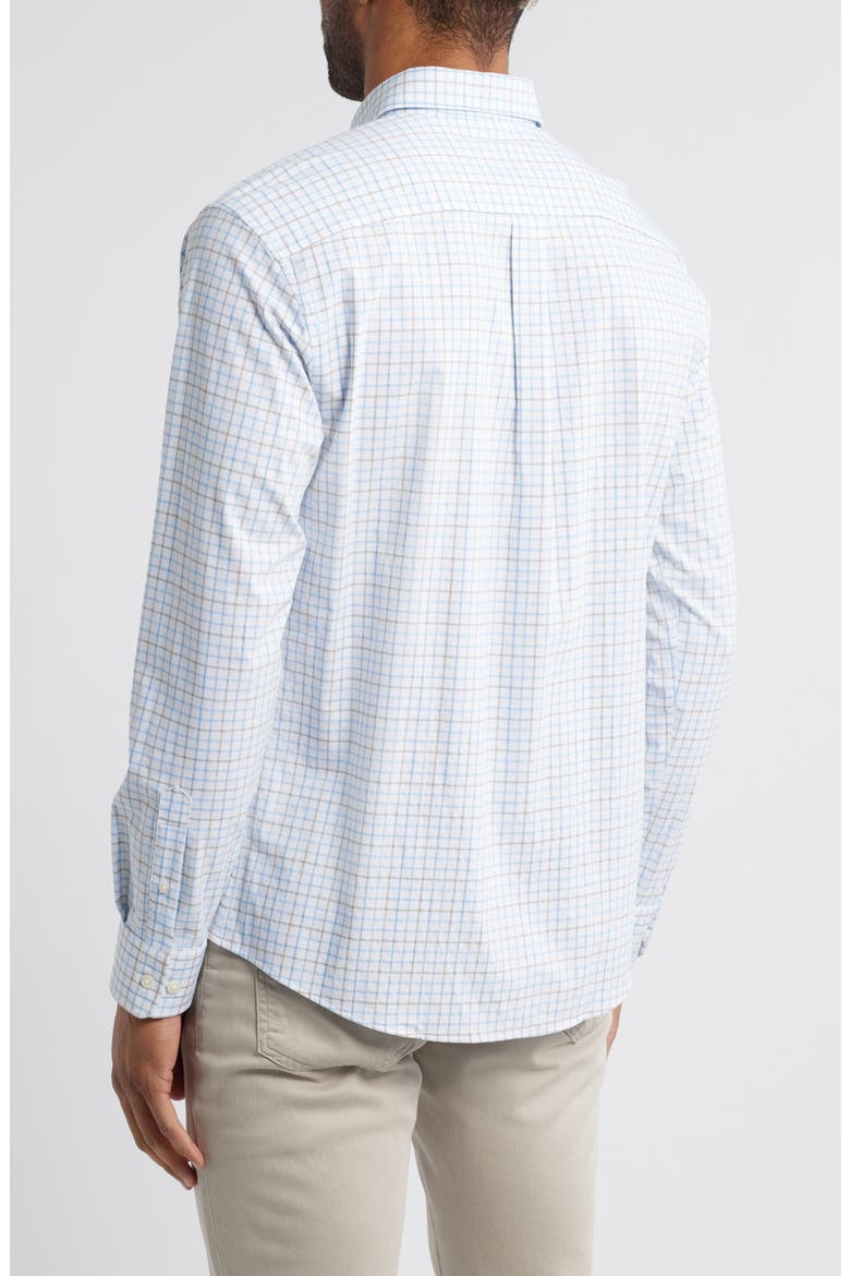 Paddock Plaid Button-Down Shirt, Alternate, color, MALIBLU