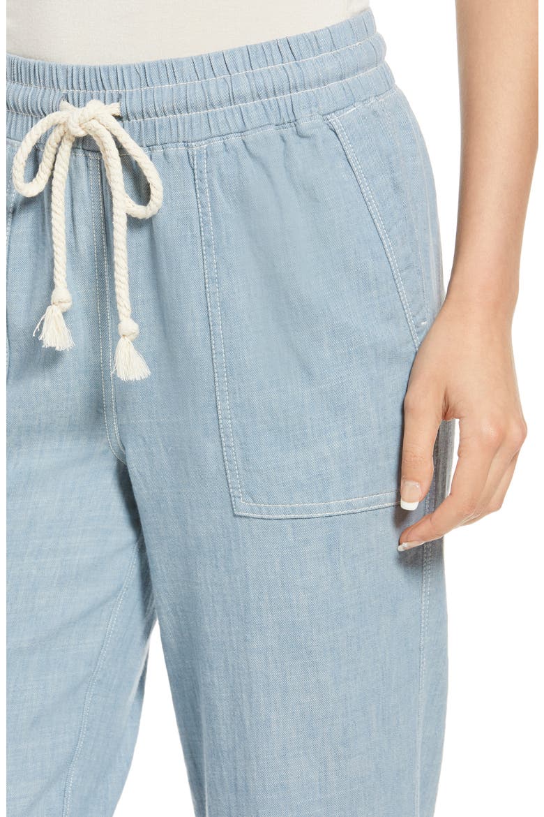 Arlie Tie Waist Pants, Alternate, color, FADED BLUE