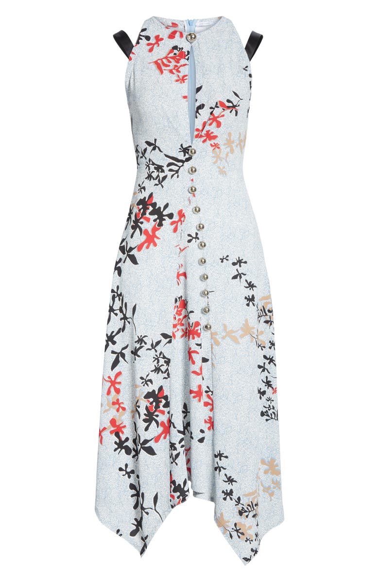 Yigal Azrouël Découpe Floral Print Crepe Dress, Alternate, color,