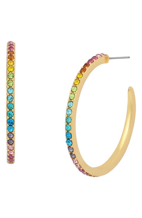 Medium Pavé Hoop Earrings