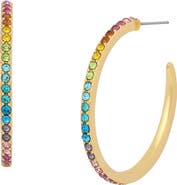 Kurt Geiger London Medium Pavé Hoop Earrings