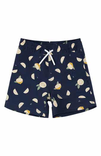 Kids' Lemon Print Swim Trunks