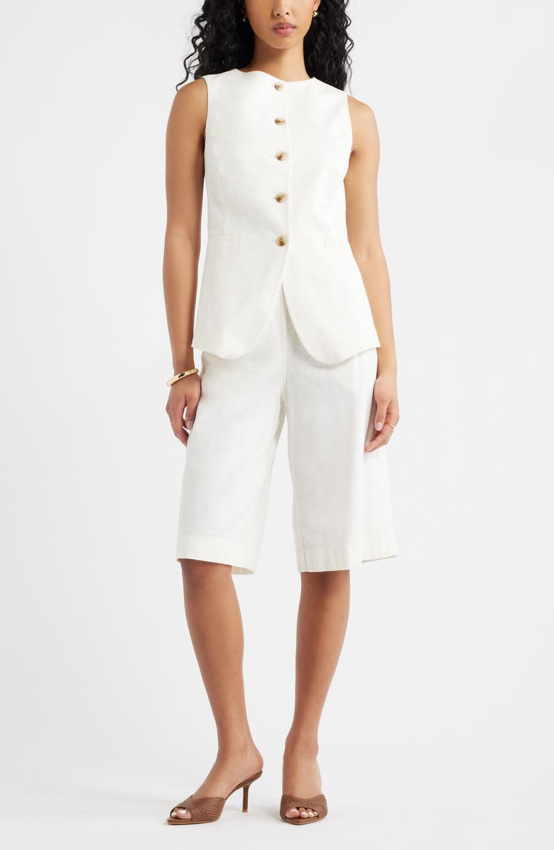 Open Edit Micah Heeled Sandal, Alternate, color, Brown Russet