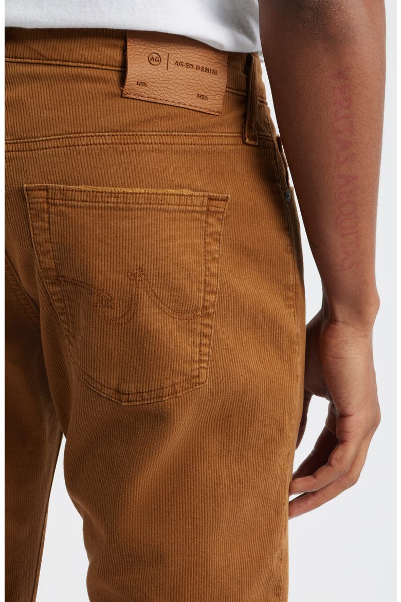 Tellis Slim Fit Corduroy Pants, Alternate, color, SULFUR CANYON AMBER