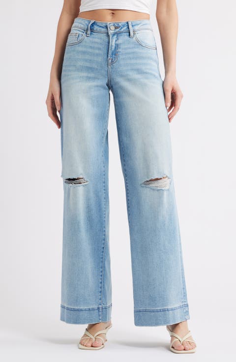 Distressed Wide Leg Jeans