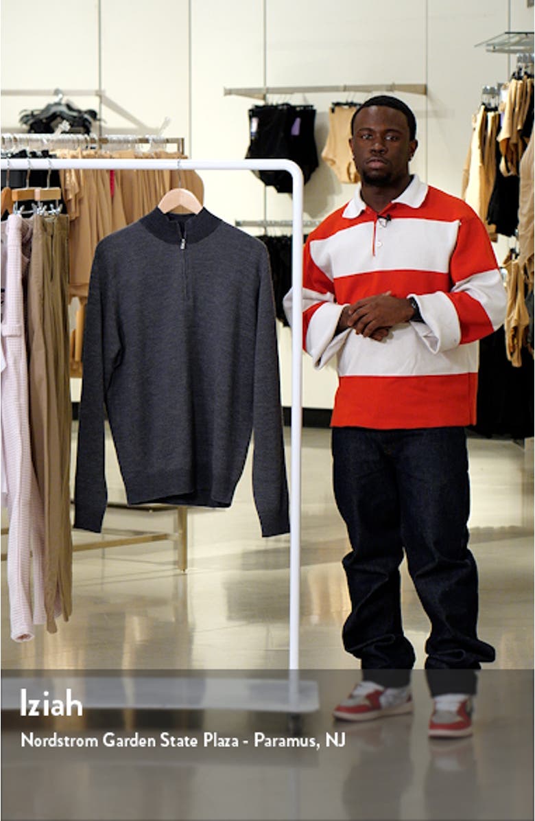 Crown Crafted Ashland Merino Wool Quarter Zip Sweater, sales video thumbnail