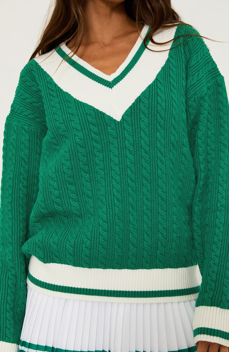 Beach Riot Montana Cable Stitch Sweater, Alternate, color, Forest Park