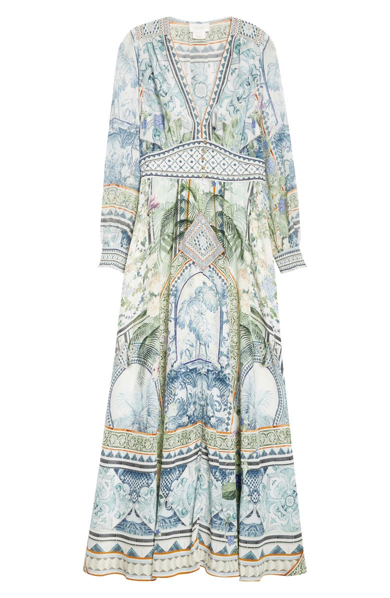 Camilla Button Front Silk Crepe Midi Dress, Alternate, color,