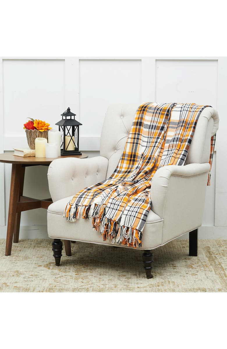 C&F Home Fall Plaid Throws, Alternate, color, Black