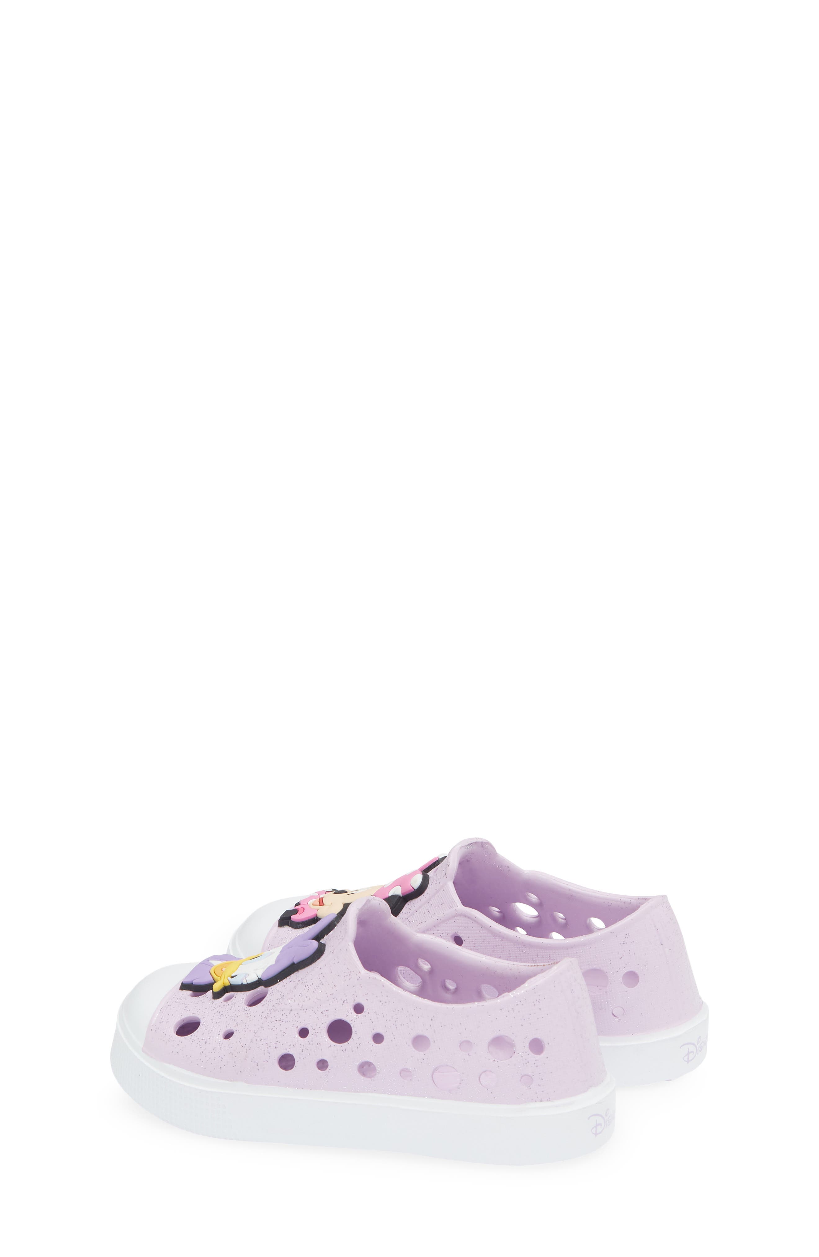 Harper Canyon Kids' Minnie & Daisy Mismatch Water Shoe, Alternate, color, Purple Glitter