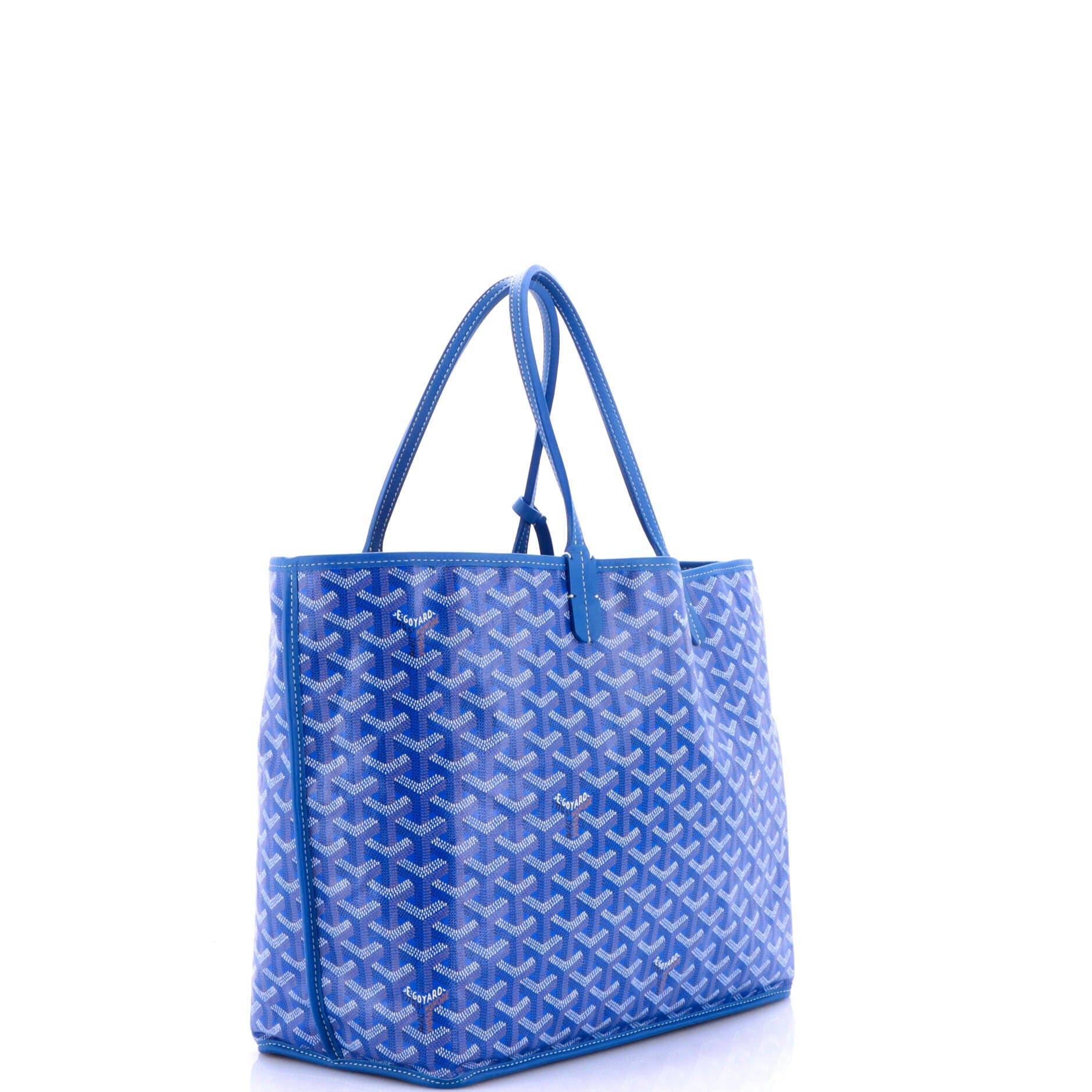 Pre-Owned Goyard Anjou Reversible Tote Coated Canvas PM, Alternate, color, Blue
