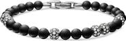 David Yurman Spiritual Beads Bracelet in Sterling Silver with Black Onyx & Pavé Diamonds