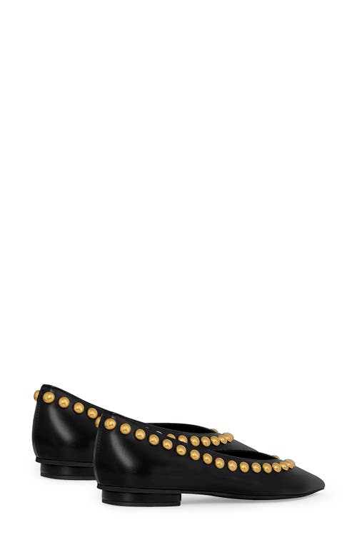 Rebecca Minkoff Studded Leather Ballet Flat In Black