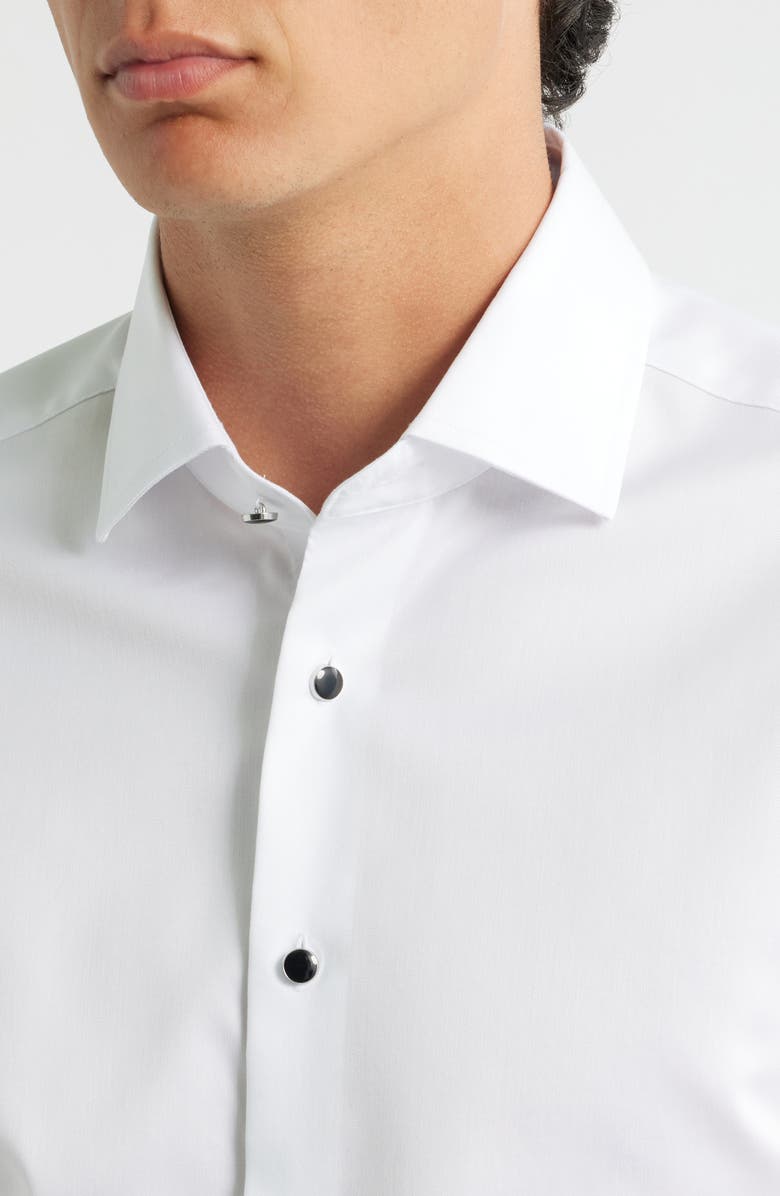 1863 by Eterna Luxury Black Tie Slim Fit Dress Shirt, Alternate, color, White