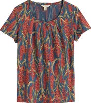 Seasalt Cornwall Appletree Floral Keyhole T-Shirt