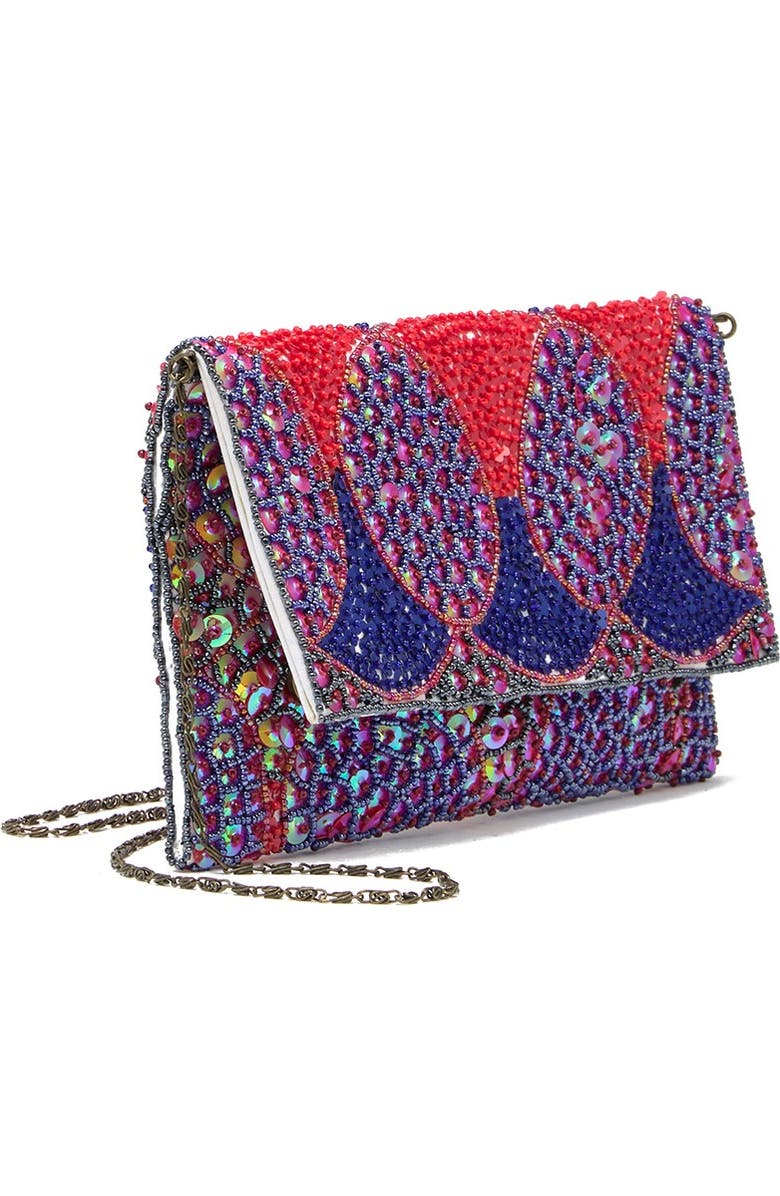 G-lish Beaded Clutch, Alternate, color,