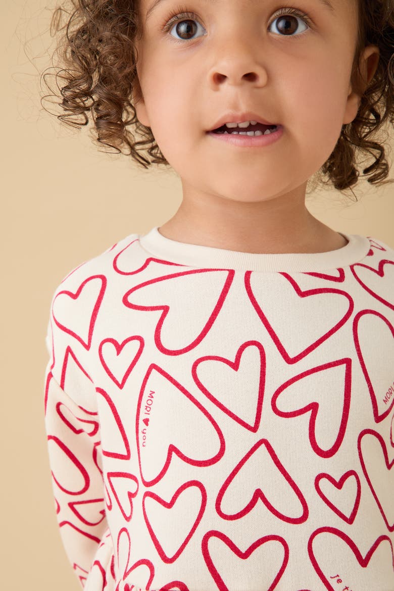 Hearts Dress, Alternate, color, Cream & Red