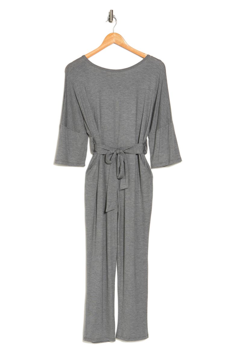 Tie Waist Jumpsuit, Alternate, color, DARK SLATE